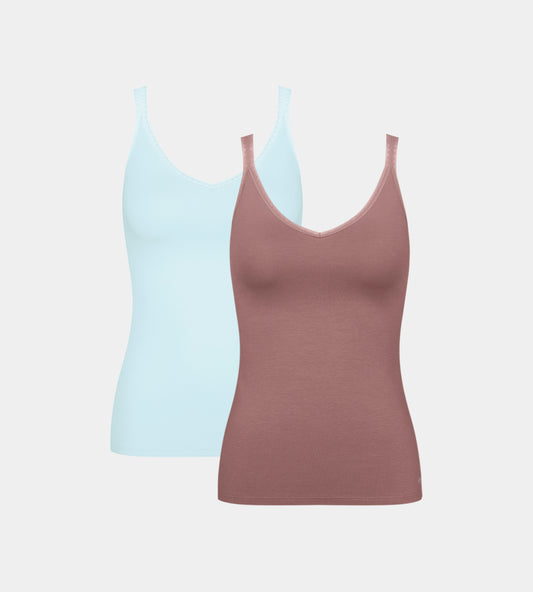 Pack 2 Camisolas Sloggi Go Organic Cotton Spaghetti Top